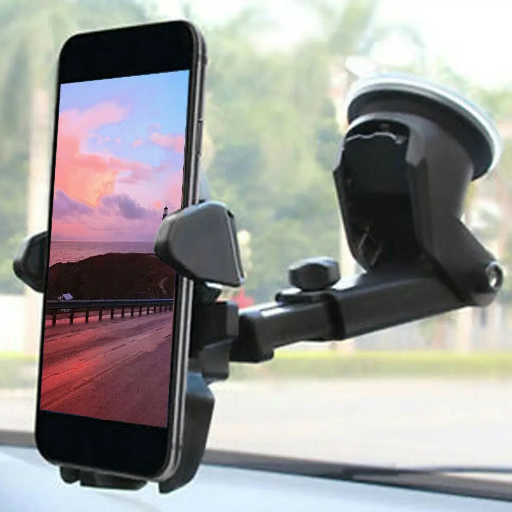 

Universal Car Phone Holder Windshield Dashboard Suction Cup Mount 360 Rotation Auto Smartphone Sucker Support Stand