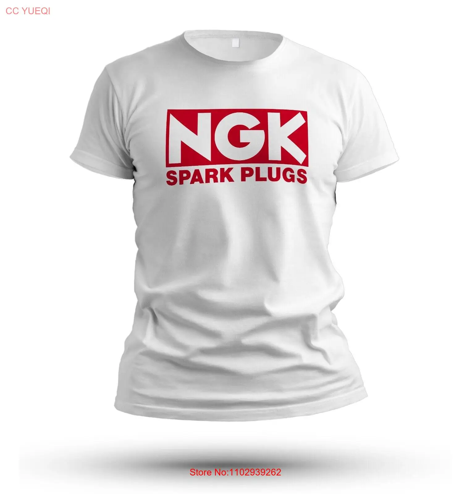 Футболка с логотипом NGK Spark Plugs сделанная в США размер S-5XL