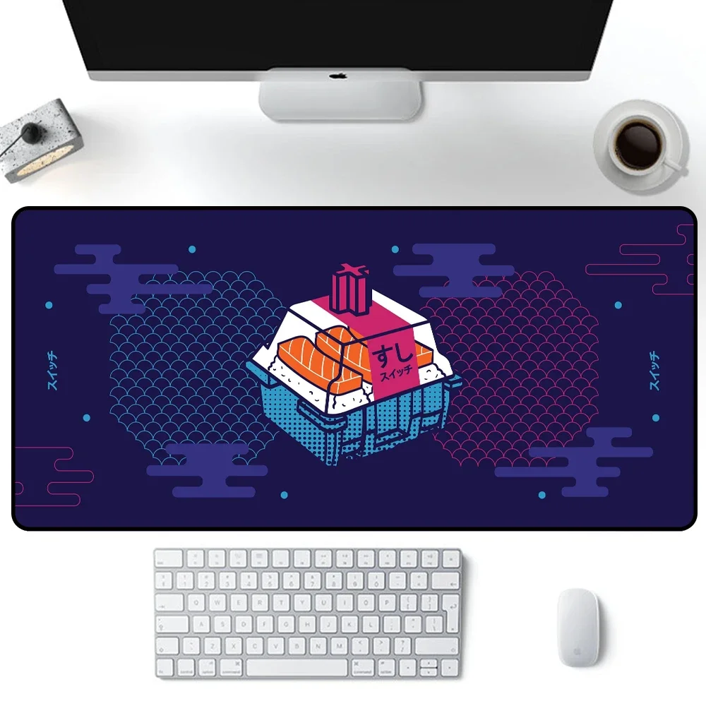 Mouse Pad 40*90 Desktop Mat Extended Desk Japanese Sushi Anime Mousepad Latop Table Carpet Pc Gamer Computer Gaming Game