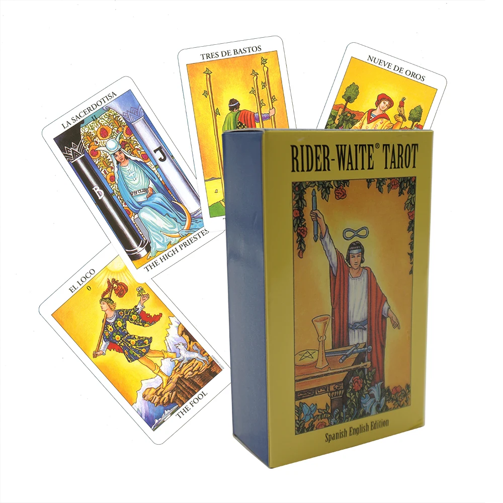 

Spanish Waite Tarot Cards in Spanish Version Board Game Divination Deck for Beginners with Guide Book Oracle Cards Guidebook