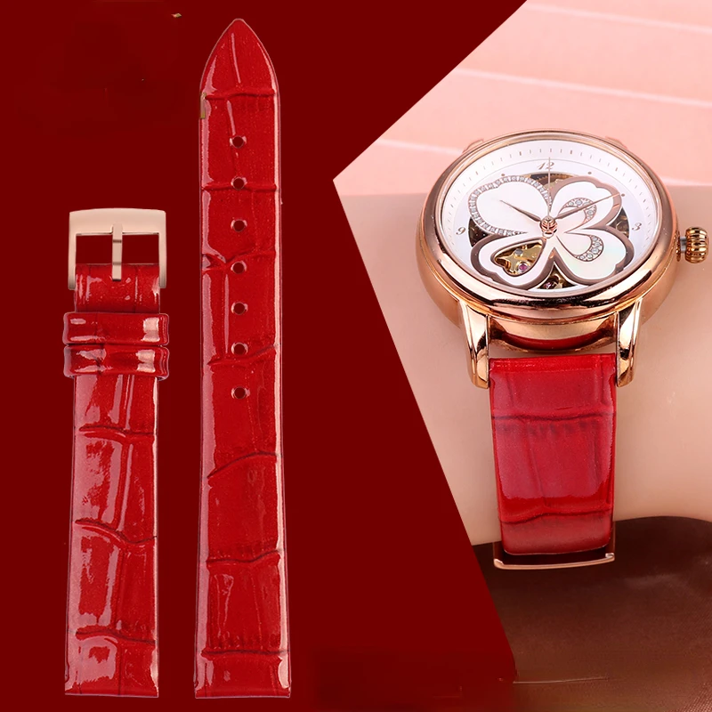 

Genuine Leather Watch Strap for DW Rossini Titus Tissot CK Chain Watchband Female Women's Fashion Watch Band Accessories16mm