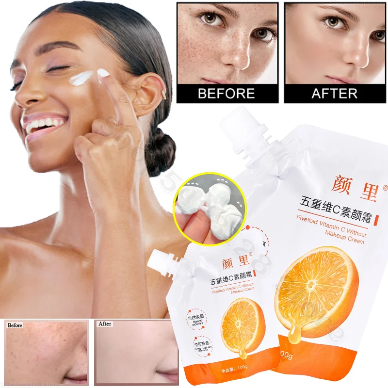 

Крем-консилер с витамином C улучшает темно-желтую кожу естественным образом, без отбеливания, осветляет кожу питательный крем для увлажнения 100 г