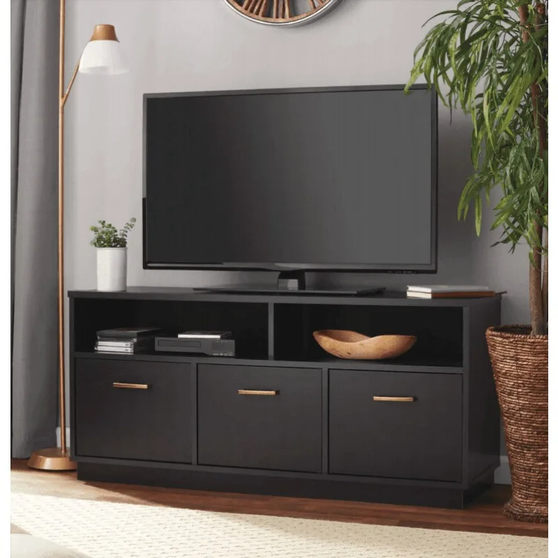 

Mainstays 3-Door TV Stand Console for TVs up to 50", Blackwood Finish tv stand living room furniture