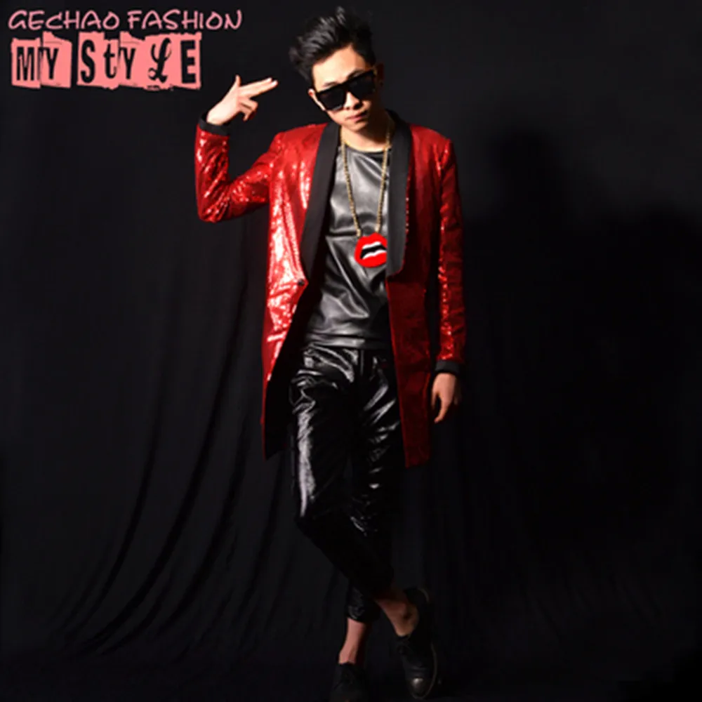 Молодежный популярный ночной клуб в британском стиле певец DSDJ красный костюм