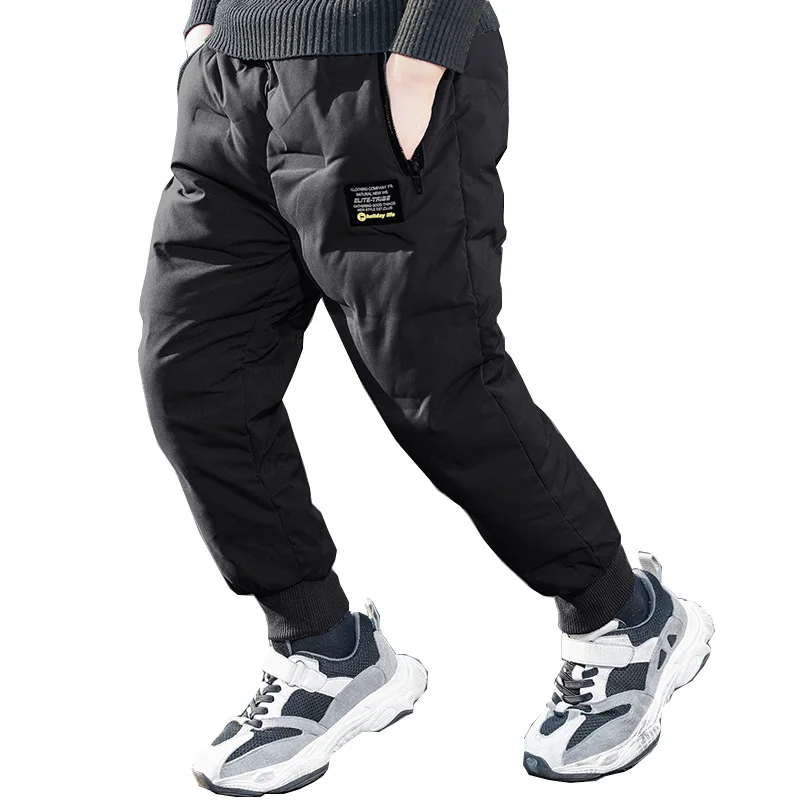 

3 Layers Super Thermal Boys Winter Trousers Down Trousers For Teenager Toddler Warm Outfits Snowsuit Kids Clothes