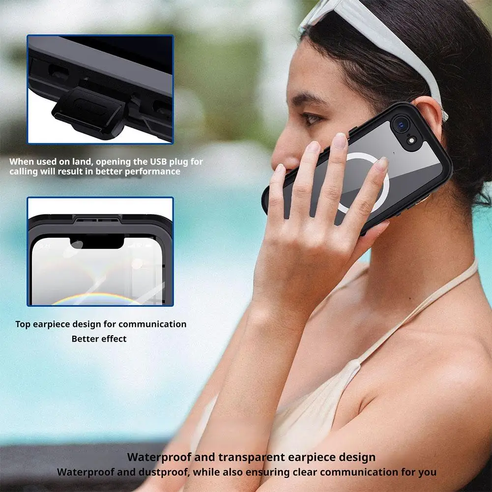 Полное покрытие на iphone16 E чехлы для телефонов IP68 водонепроницаемый чехол iPhone 16E