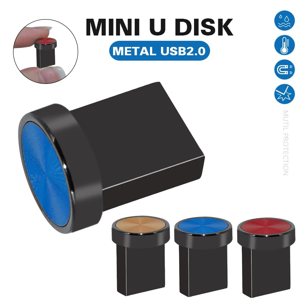 

Металлический мини-USB флеш-накопитель, 3 цвета, 128 ГБ, 64 ГБ, 32 ГБ, 16 ГБ