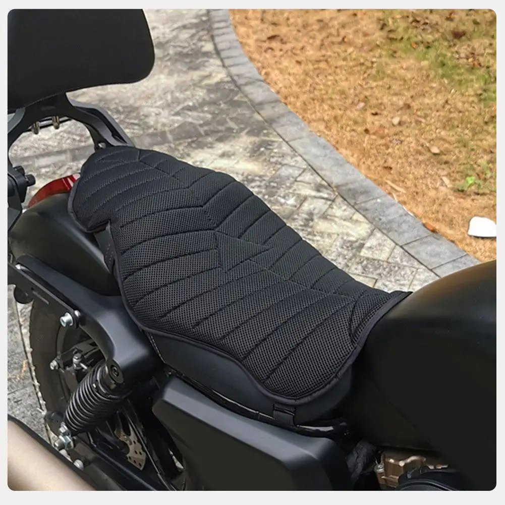 

3D Mesh Motorcycle Seat Cushion Soft Breathable Non-slip Wear-resistant Shock Absorption Bike Seat Cover Motorbike Accessories