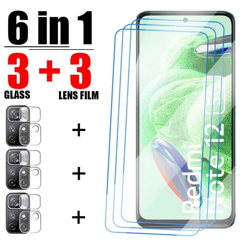 6in Tempered Glass For for Xiaomi Redmi Note 12 11 10 13 Pro 11S 9 8 7 Plus 5G 10S 9S Screen Protector 10C 9A 9T