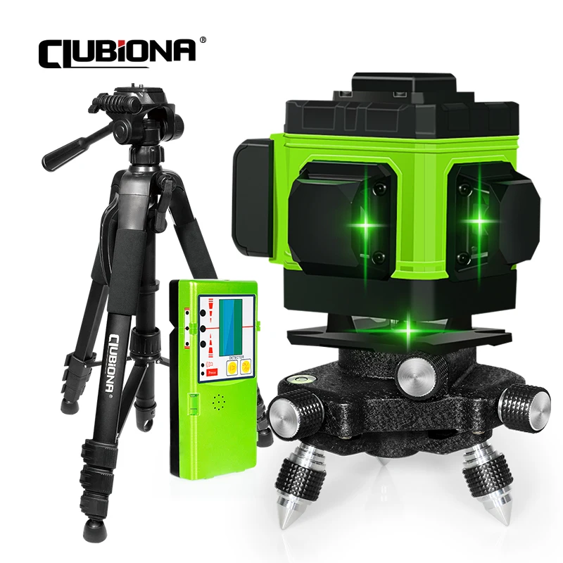 

CLUBIONA 12 Lines Laser Level Green Line Self Leveling 360 Horizontal And Vertical Super Powerful Green Beam Laser Level