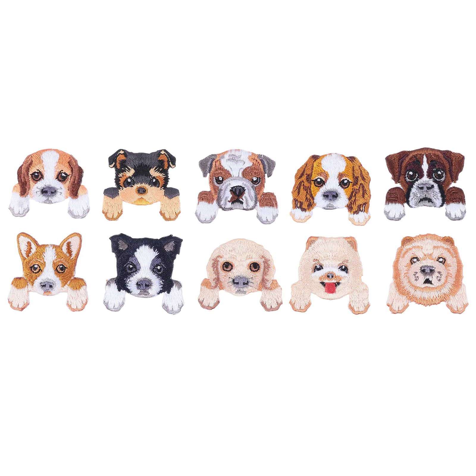 

10pcs Embroidery Stickers Portable Durable Creative Practical Useful Embroidery Patch Embroidery Applique ​Hot Melt Sticker