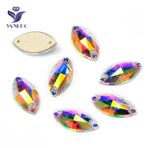 YANRUO стеклянные бусины для шитья