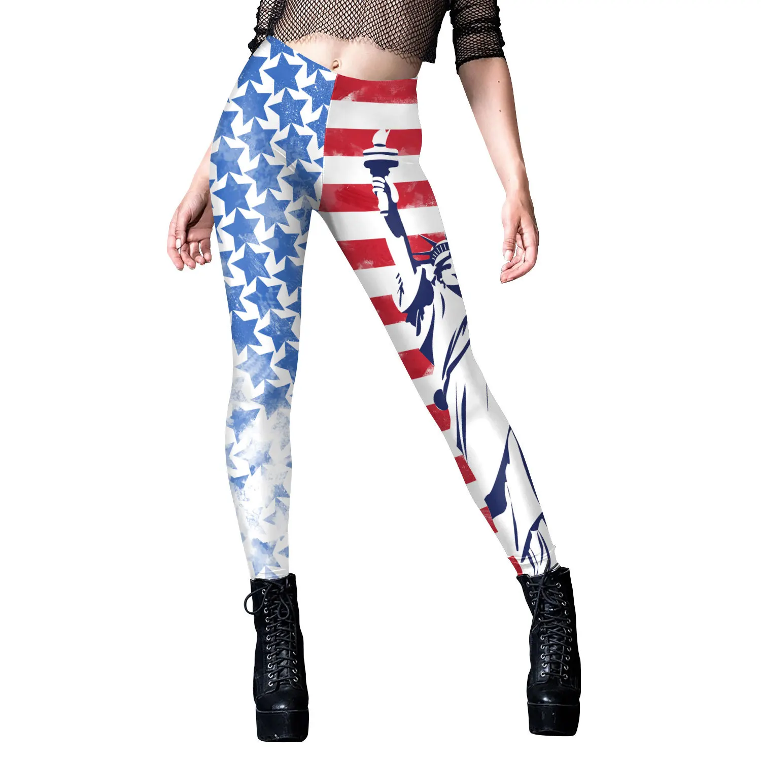 

B230 европейские и американские полосатые штаны для йоги с цифровым принтом США спортивные брюки летние леггинсы