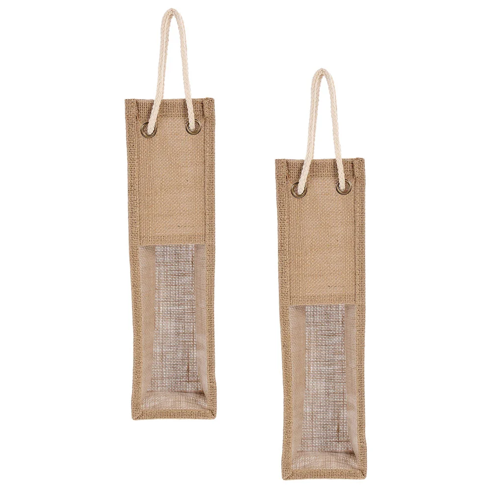

2Pcs Gift Bag Bags Retail Shopping Bags For Bottles Bottle Bags for Packing Wrapping