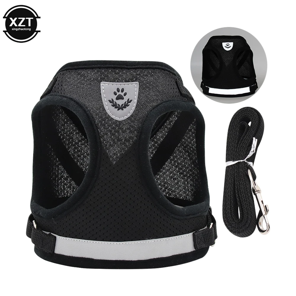 

Breathable Vest Cat Harness And Leash Escape Proof Pet Clothes Kitten Puppy Dogs Adjustable Easy Control Reflective Cat Harness