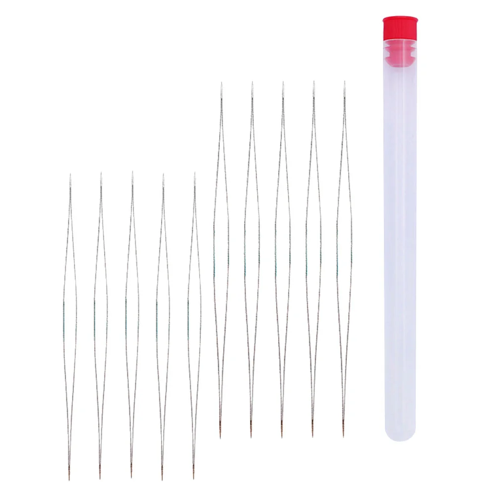 

1 Set of Handwork Beading Needles Kit Threaders Set Sewing Needles with Storage Bottle