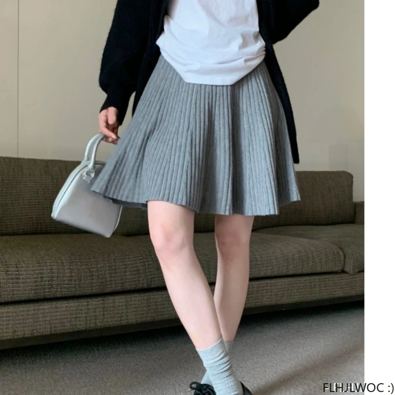 Сексуальные Вязаные мини-юбки новый дизайн 2024 женская модная Милая