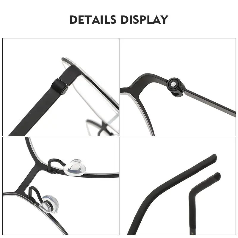 OLAMINS Высокое качество чистый титан унисекс двойной мост титановая оправа очки 9624