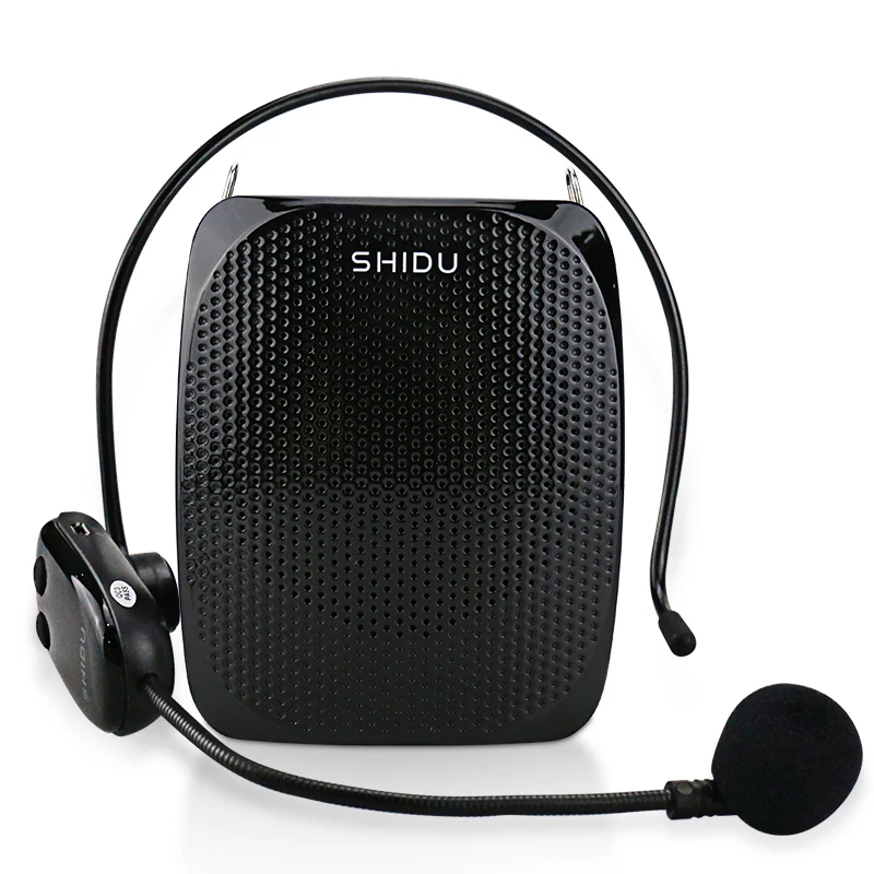 SHIDU 10W Rechargeable Portable Wireless Voice Amplifier for Teachers Tour Guide Megaphone UHF Microphone Teaching Speaker S615