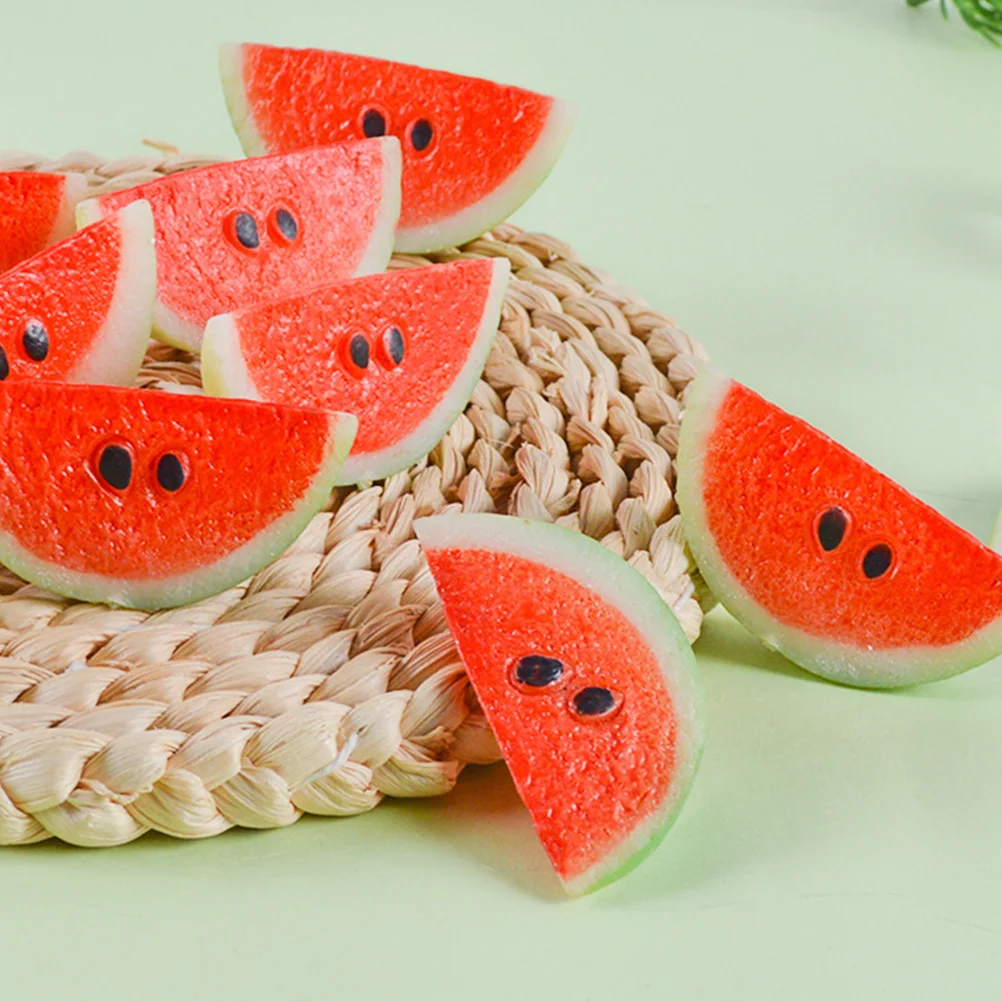 

4 Pcs Simulated Watermelon Slices Mini Ornaments Model Fake Models Simulation Fruit Shop Display Pvc Student Photo Prop Props