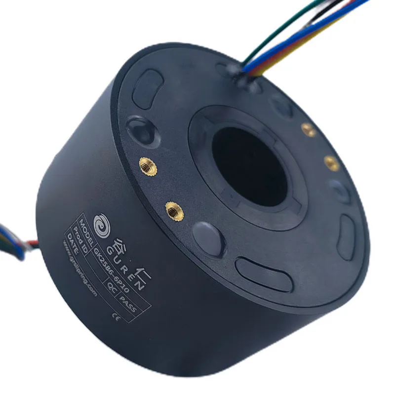 6-проводное проводящее кольцо поворот на 360 градусов коллектор скользящее полая