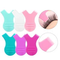 100 pcs reuseable silicone brushes head lift lifting curler eye lash extension graft clean y shape brush tool accessories