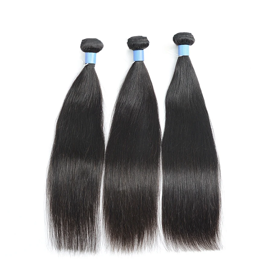 Wow Angel Straight 28 30 Inch Remy Brazilian Human Hair Bundles 100% Silky Hair 3/4 pieces Human Hair Extensions Virgin Hair images - 6