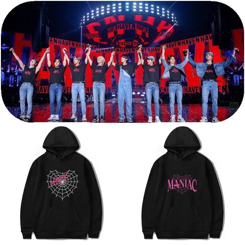 

Детская толстовка с капюшоном Kpop Stray Kids Kawaii Harajuku, уличная одежда, Зимняя Повседневная Толстовка с капюшоном, Женская толстовка с графическим...