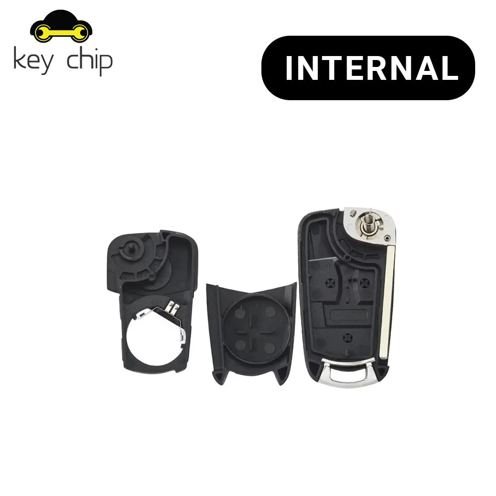 Фото Чехол для ключа автомобиля KC для Opel Vauxhall Corsa D Astra H Zafira B 2004 2005 2006 2007 2008 2013, оригинальный флип-пульт с логотипом №4