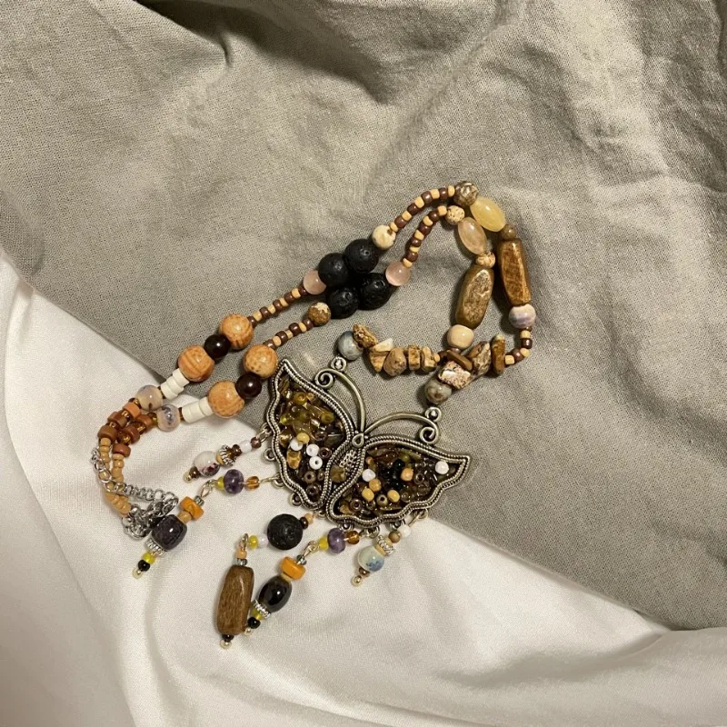 Draweye ожерелья из натуральных камней для женщин Y2k винтажные ювелирные изделия с
