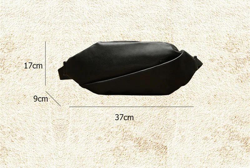 Handmade designer real cowhide black all-match men chest bag luxury genuine leather messenger bag sports casual shoulder bag