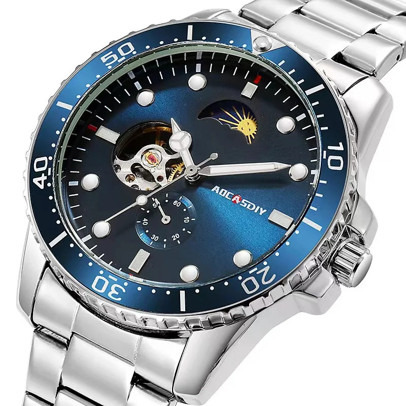 

Men's Watch 2022 Fashion Automatic Mechanical Watch for men Top Luxury Diurnal Variation Running Seconds Waterproof Clock