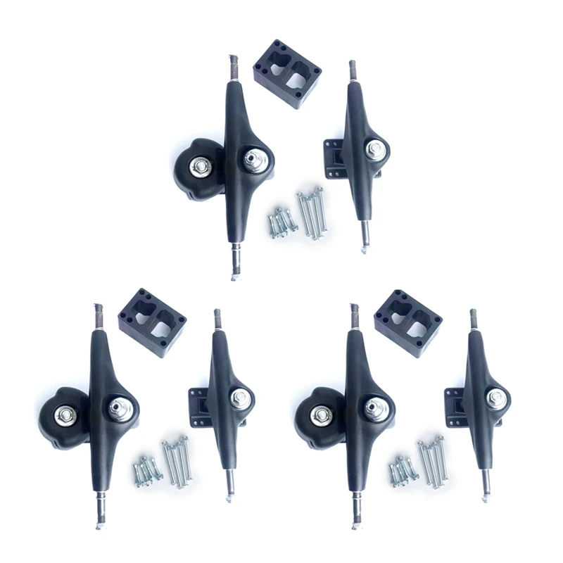 

Top!-3X For Meraki Surf Skate Bracket 6 Hole Base 6.25Inch Trucks Surf Skateboard Trucks Adapter Rear Trucks,2