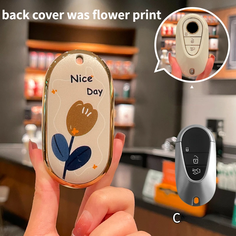 Чехол из ТПУ для автомобильного ключа с дистанционным управлением Mercedes Benz 2022 C S