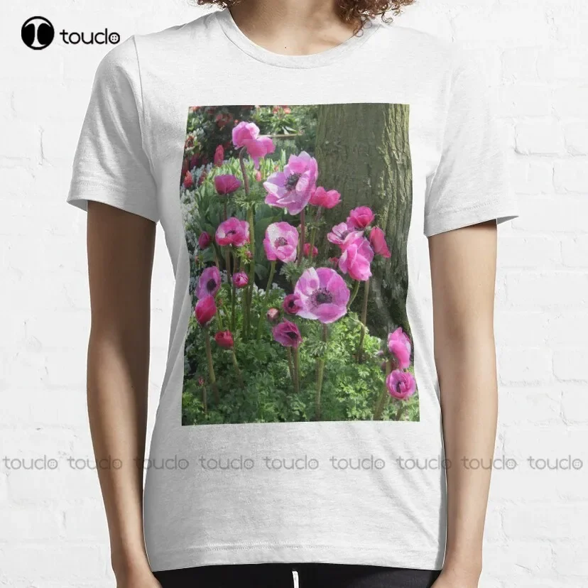 So Pretty-In-Pink - Anemones In The Keukenhof Gardens Классическая футболка Мужские рубашки Модный