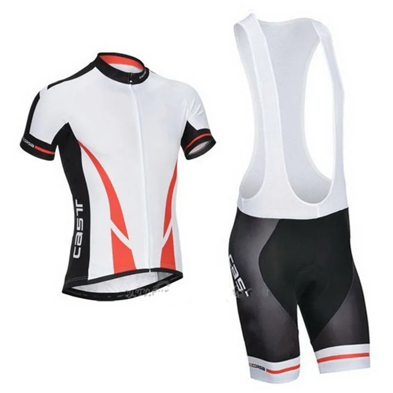 

2022 brand men white Summer Short sleeve Cycling Jersey Set Breathable Quick drying Cycling Clothing Racing Bicycle Wear