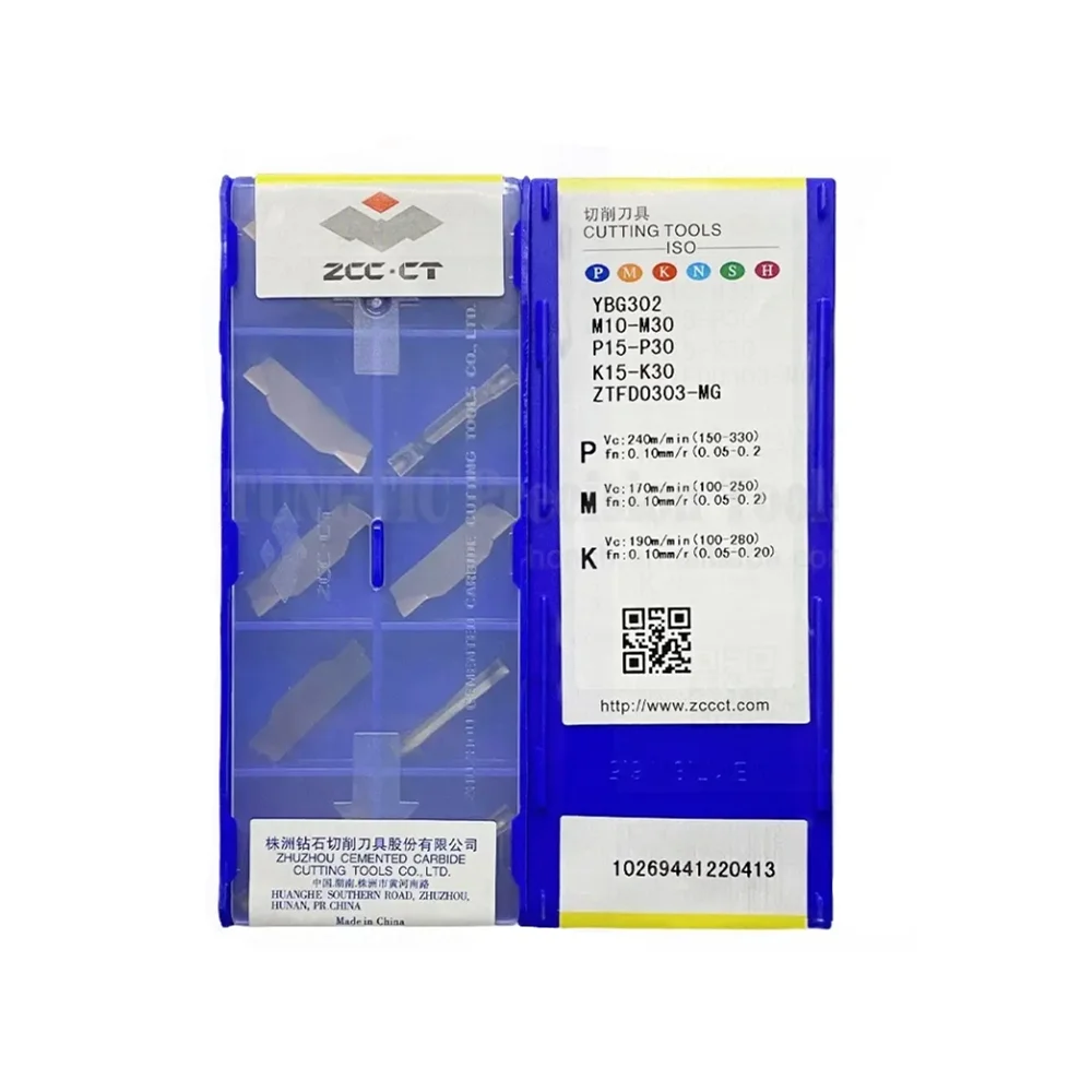 ZTED02503 ZTFD0303 ZTGD0404 ZTHD0504 ZTKD0608-MG Zcc.ct Твердосплавные пластины для обработки канавок Токарный станок с ЧПУ Обработка стали Режущие инструменты