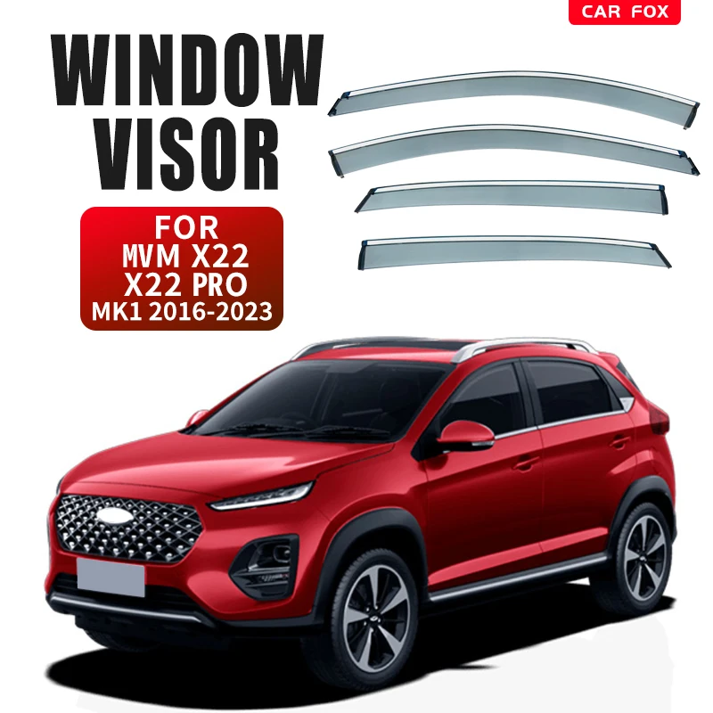 

Пластиковый козырек для окон MVM X22/X22 Pro MK1 2016-2023 +, оттенки на вентиляционное отверстие, защита от солнца, дождя, 4 шт./SE MVM X22/X22 Pro MK1 2023