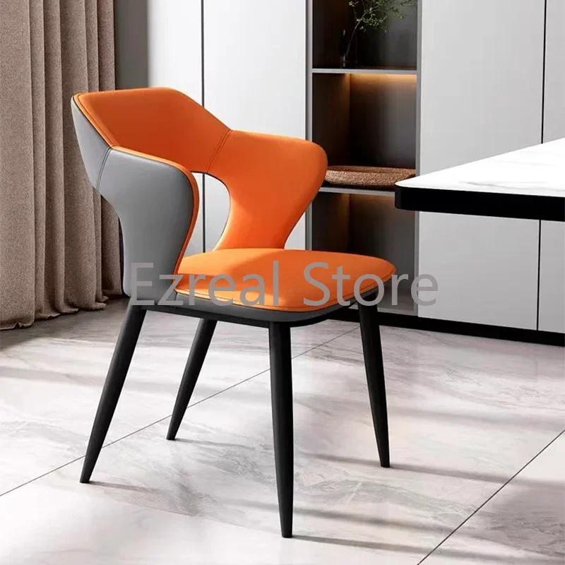 

Acrylic Office Arm Dining Chairs Kitchen Wedding Balcony Ergonomic Dining Chairs PU Leather Relax Silla Comedor Furniture BL50CY