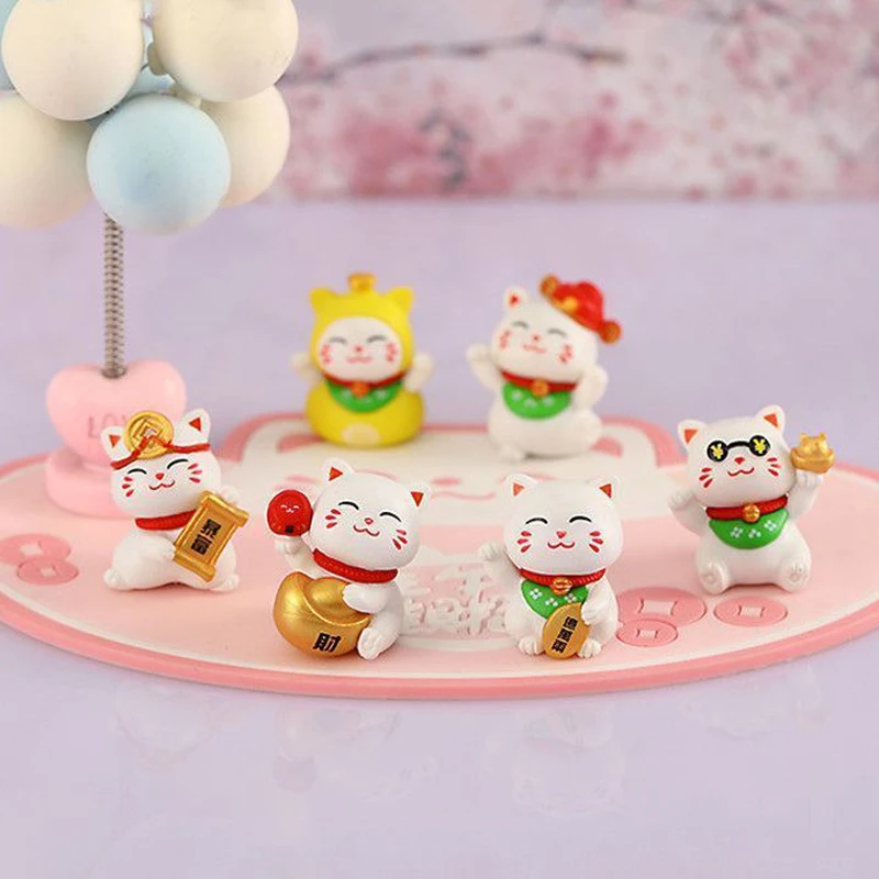 Мультяшные игрушки украшения Neko фигурка животного кошка искусственное