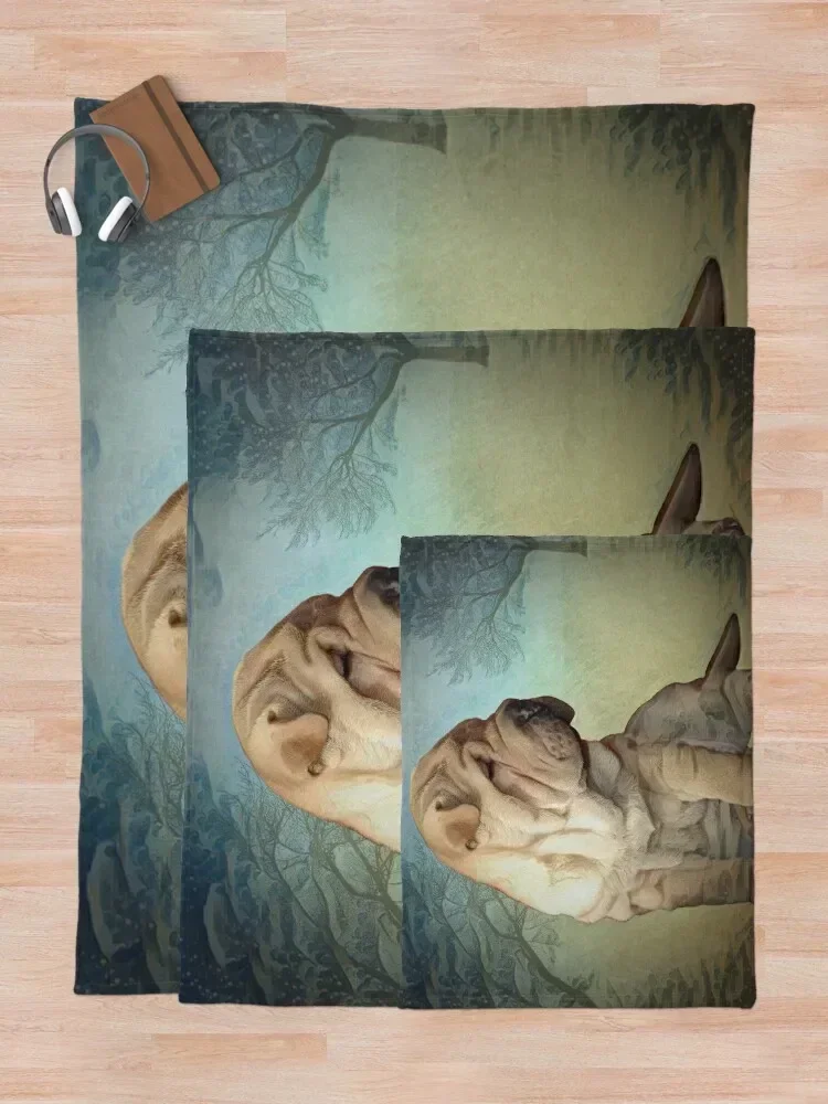 Пушистое одеяло для щенков Shar Pei