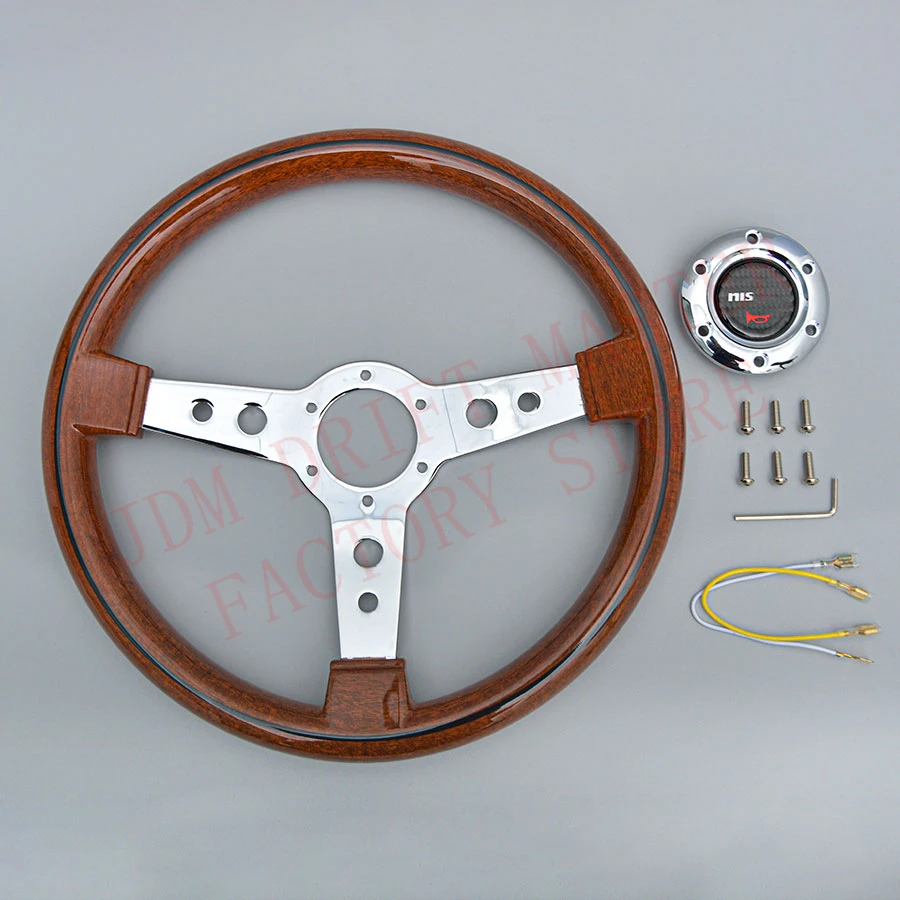 14-дюймовый универсальный классический деревянный руль Sim Racing спортивный для Nismo
