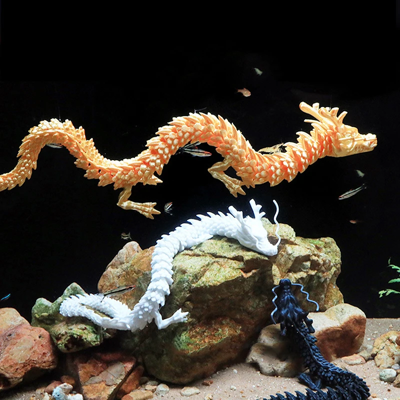 

3D Printed Articulated Dragon Decor Kids Gifts Chinese Flexible Realistic Made Ornament Toy Model Home Office Decoration