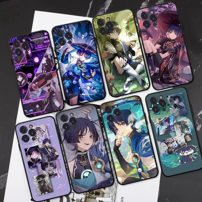 

Scaramouche Genshin Impact Phone Case For iPhone 8 7 6 6S Plus X SE 2020 XR XS 14 11 12 13 Mini Pro Max Mobile Case