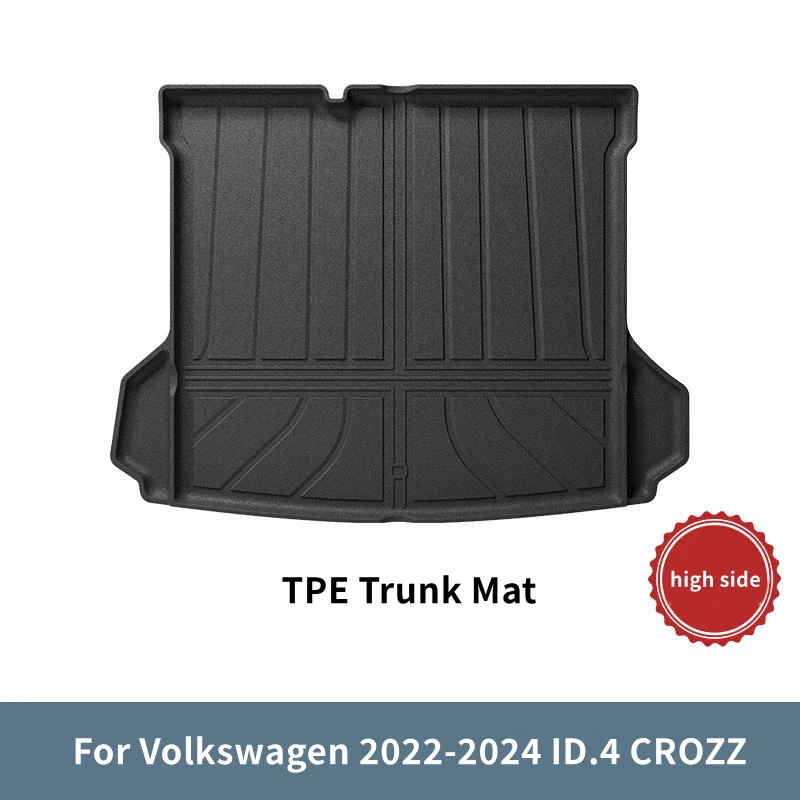 

Коврик для багажника из ТПЭ, автомобильные напольные коврики для VW Volkswagen ID4 CROZZ, для любой погоды, задний коврик для багажника, подкладка для груза, заднее сиденье, антигрязные накладки