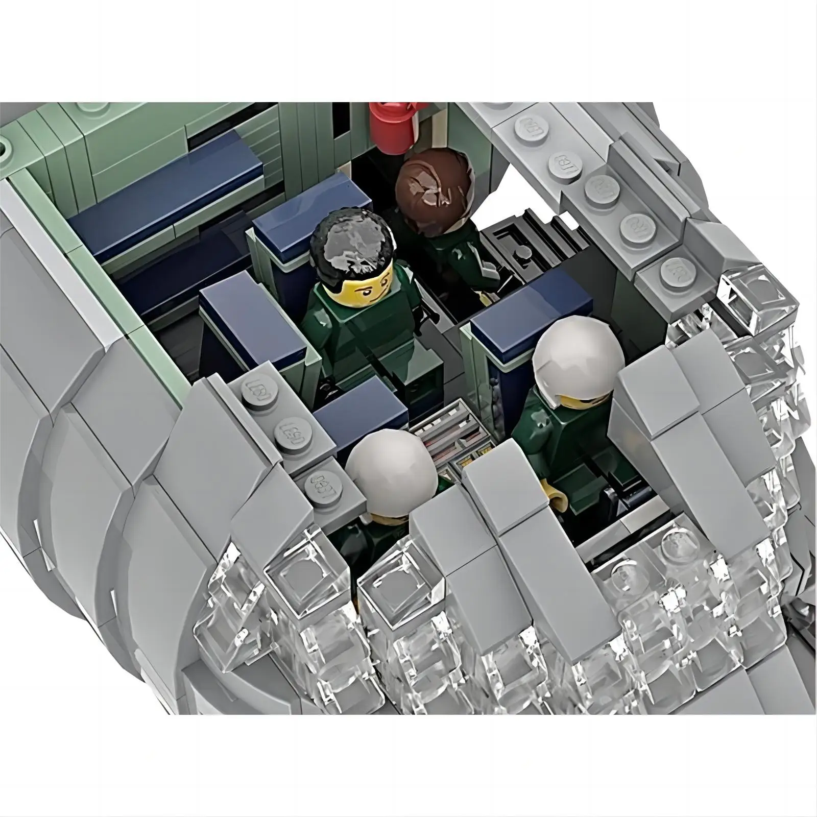 Строительный блок Военная серия C-130H Hercules Масштаб 1:38 Истребитель (наклейки в