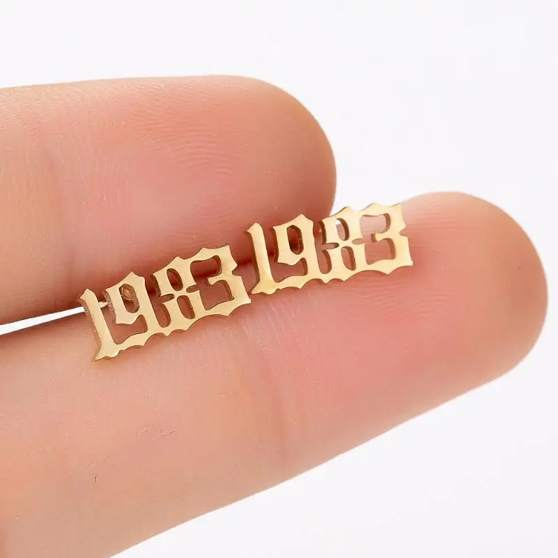 10-парные новые цифровые серьги из нержавеющей стали модные украшения для женщин