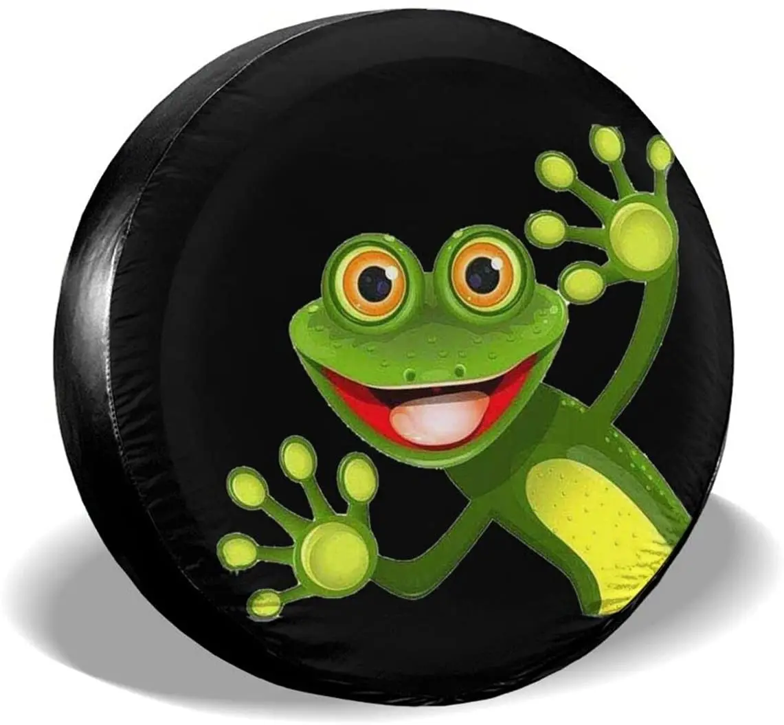 

Hitamus забавная мультяшная лягушка улыбка запасная крышка шины универсальная подходит для Jeep Wrangler Rv Крышка автомобиль грузовик путешествия т...