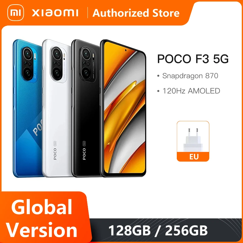 

Global Version POCO F3 5G Smartphone 6GB 128GB / 8GB 256GB Snapdragon 870 Octa Core Mobile Phone 6.67"120Hz E4 AMOLED Display