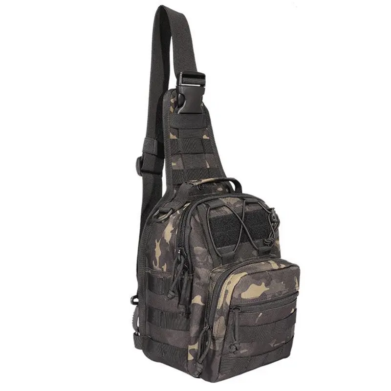 

Outdoor Sports Chest Travel Bag Single Shoulder Daypack Tool Backpack Blackcamo